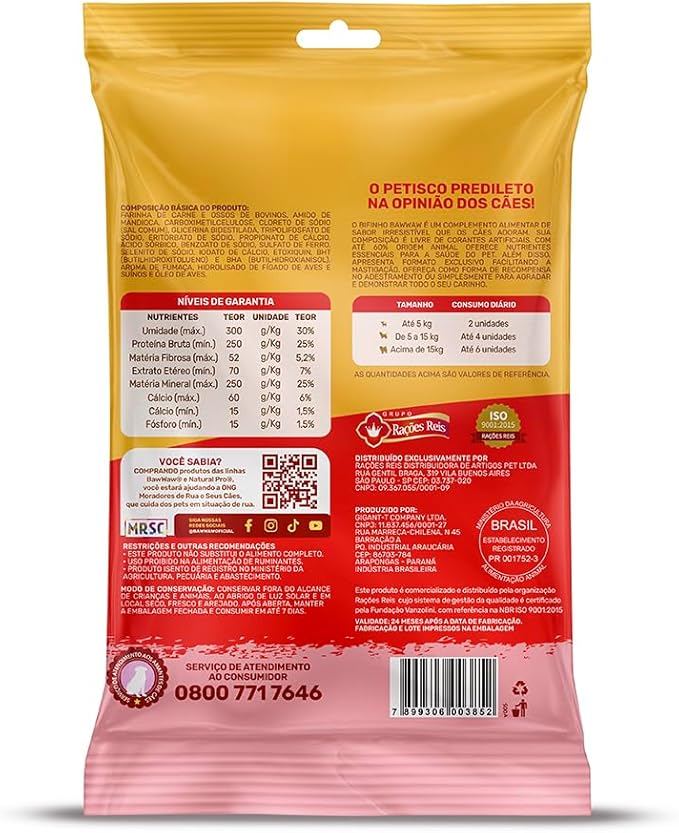 Bifinho Baw Waw para Cães Sabor Carne 50g