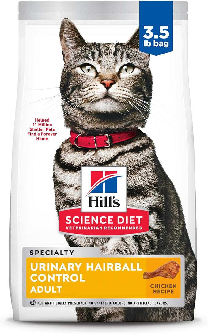 Ração Hill's Science Diet Cuidado urinário e Bolas de Pelo para Gatos Adultos sabor frango - 1.5kg